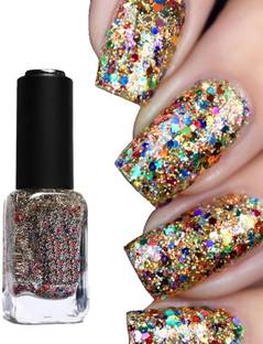 GABBU Smooth or Perfect Finish Quick-dry Formulated Shimmery Rainbow Nail Paint RAINBOW