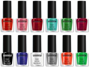 COSMERA Super Stay High Shine Quick Dry Nail Polish Combo Set of 12 N69 Multicolor