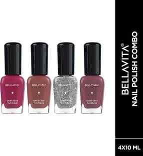 BELLAVITA Bold Moves Nail Polish Set for Women 4 * 10 ML (BLUSH, NEW YEARS EVE, FIRST COFFEE, DINNER DATE)