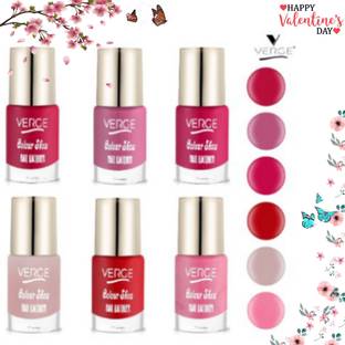 VERGE Colour Show HD Nail Lacquer (Long Lasting & Non Toxic) (Pack of 6) CS6 (51) CS6_51