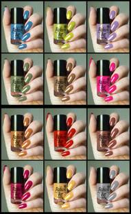 Fashion Bar New HD Shine Pastel Color long-lasting stay Nail Polish Kit Pack of 12 Multicolor