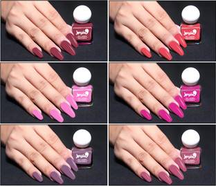 BUSSIN' BEAUTY Glossy High Shine Premium Quality, Long Lasting Nail Polish, Quick Dry Formula - 6 Different Shades