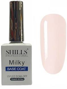 Shills Professional Uv Led Soak Off Milky Base Coat Gel Polish Purple 15 Ml Milky Base 002