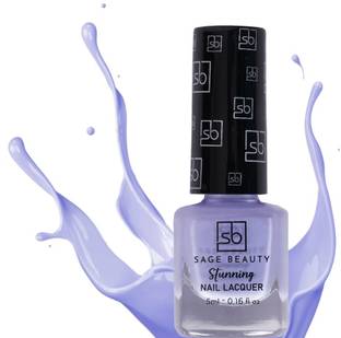 Sage Beauty Gloss Touch Nail Polish, Glossy Gel Finish, Gift Everyday Use (Candy Red) Blue Berry Crep