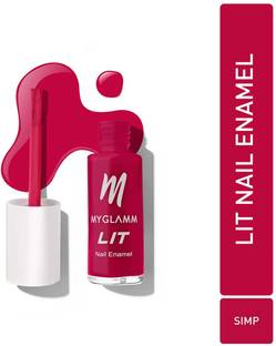 MyGlamm LIT Nail Enamel - Simp (Hot Pink Shade ) Pink