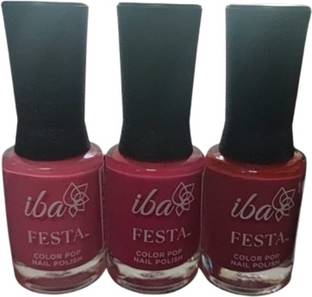 Iba Festa Color Pop Nail Polish Combo- Non-Chip Formula | High Glossy Shine | Long Lasting - (Hot Pink, Magenta Mood, Mouve Pink)