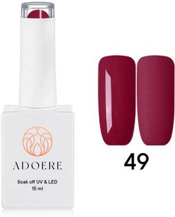 Adoere Gel Nail Polish | Soak off UV Led Gel Polish for Nail Art | Shade - 49