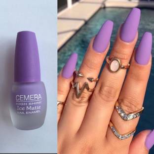 Cemera High Shine Ice Matte Nail Polish Violet Purple