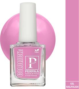 Perpaa Colorich Vegan Nail Enamel/Polish for women-Quick-drying,Chip-resistant,Shade 02 Rose Pink