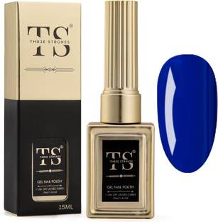 THR3E STROKES Gel Nail Polish UV | Long Lasting, High Gloss, Hema-Free for Nail Art | 29 - Resolution Blue (UV Lamp Needed)