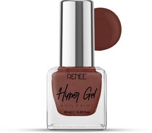 Renee Hyper Gel Nail Paint Toffee Brown | Chip Resisting Formula and High Shine Polish Toffee Brown