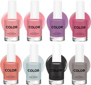 MYEONG HD Shine Pastel Color long-lasting stay Nail Polish Combo Set Multicolor