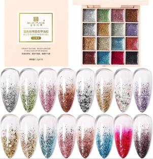 Three Elements 16 Color Nail Gel Palette nail polish set UV LED PolishNail Art DIY Multicolour