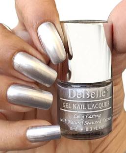 DeBelle Gel Nail Polish Metallic Silver 8 ml- Chrome Silver