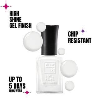 ELLE 18 Nail Pop Gel Finish -G4 10ml White