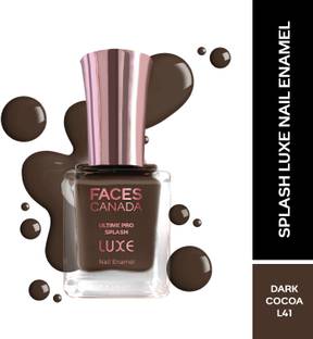FACES CANADA Ultime Pro Splash Luxe Nail Enamel | Glossy Finish | Quick Drying Dark Cocoa (L41)