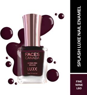 FACES CANADA Ultime Pro Splash Luxe Nail Enamel | Glossy Finish | Quick Drying Fine Wine (L60)
