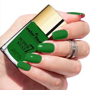 COLOR FLAME Super Stay Color Crush Non UV Long Lasting New Nail Polish Green