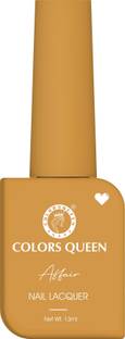 COLORS QUEEN Affair Matte Nail Lacquer, Chip Resisting, Long Lasting & Quick Dry Nail Polish 48 - Golden Goddess