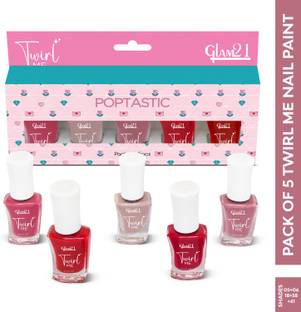 Glam21 Twirl Me Nail Paint Combo |Nail color -6 ml each |Chip Resistant |Trendy Shades Shade -09