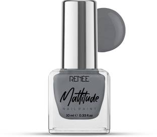 Renee Mattitude Nail Paint Seal Grey | Chip Resisting Formula with High Coverage Seal Grey