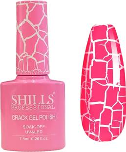 Shills Professional Soak Off UV LED Crack Gel Polish Pink