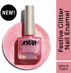 NYKAA Glitter Nail Enamel - Glitz & Gram 460 Pink