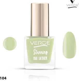 VERGE Stunning Color Non Toxic Nail Polish (SUPER STAY WITH HD BOLD FINISH) 104, Light Hue, Quick Dry & Chip Resistant, PARABEN FREE, VEGAN