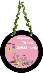 SHIV COLLECTION Wooden Wooden Home Welcome To Our Home Wall Hanging For wall Decorative Item Name Plate Name Plate