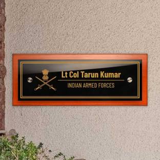Mystica Wooden Ex Army floating nameplate Name Plate