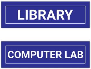 SignsExpress Plastic Computer Lab and Library Room Name Plate Name Plate