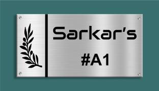 SEF Graphix Stainless Steel Border Name Plate