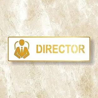 Ashani Creations Plastic DIRECTOR DOOR Sign Easy to Mount 3M Self-Adhesive Tape Signage for Office Name Plate
