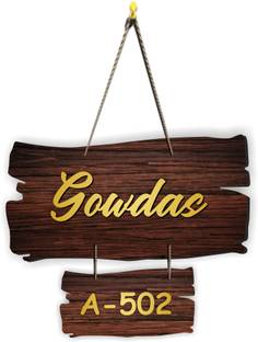 ne2han Wooden outdoor Name Plate
