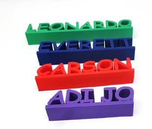 3D MIND Plastic Personalized 3D Printed Nameplate | Stylish Custom Design for Any Space Name Plate