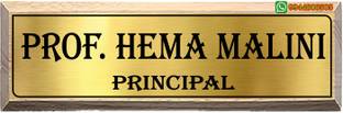 Gugan's Wooden Golden Name Plate Name Plate