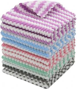 Xy Decor Microfibre Cleaning Dish Napkin Kitchen Rag 10x10 Inch Multicolor Napkins Multicolor Cloth Napkins