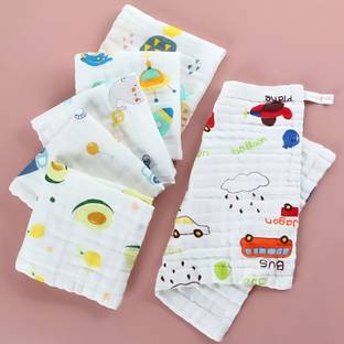 JustGoods Printed Napkin 5 Multicolor Cloth Napkins
