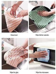 ADIYAL Blue Fleece Kitchen Linen Set