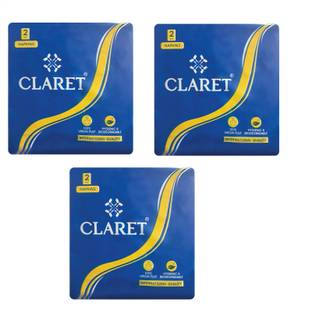 CLARET Soft & Natural 40x40 cm Paper Napkins - 2-Ply, 50 Pulls Per Pack, Pack of 3 White Paper Napkins