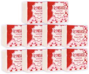 RONSHER 1 Ply 10 Set, 100 Pulls per pack White Paper Napkins