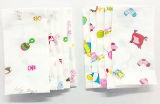 Trance Home Linen 100% cotton malmal Baby Handkerchief| Nursery Prints Napkins Nursery Prints Cloth Napkins