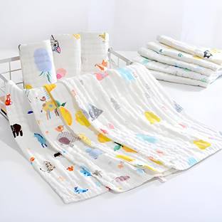 Babking Muslin 6 Layer Cotton Face Towels for Newborn White Cloth Napkins