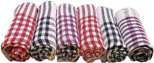 AkiN Multipurpose Cotton 120 GSM Checked Kitchen Napkin ( 15X15 Inch) (Pack of 6) Multicolor Cloth Napkins