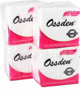 SHIVMEDICOS Soft Ultra Soft Designer Paper Napkins 80 Pics Per Packed- Set of 4 White Paper Napkins
