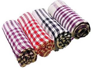 KAAJ Cotton Cleaning Cloth for Kitchen Cleaning Purpose, Dish Wiping, Pona for Roti Multicolor Cloth Napkins