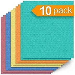 ZEDFIBER Wet Kitchen Cleaning Cloth Environmentally Friendly Cellulose Multicolor Napkin Multicolor Cloth Napkins