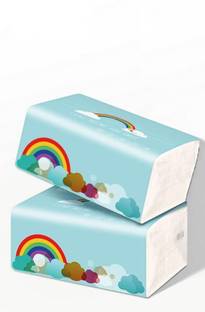 Dcella Design Dcella Rainbow Tissue Paper (Pack of 02 Box) Multicolor Paper Napkins