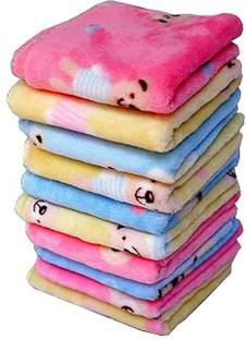 Gladsome Soft Baby face towels or napkins size 10 x 10 inch (Pack of 6) Multicolor Cloth Napkins