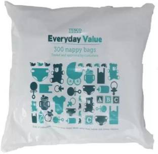 Tesco Nappy Bags, Everyday Value 300 Bags, Hygienic And Easy To Use,